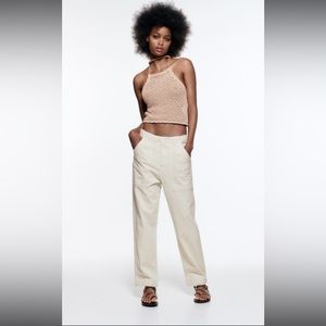 ZARA White/Cream Cargo pants- WORN ONCE